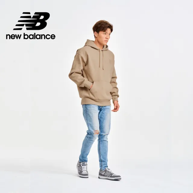 【NEW BALANCE】NB SDS厚磅帽T_AMT41351SOT_男性_卡其色(亞版 版型正常)