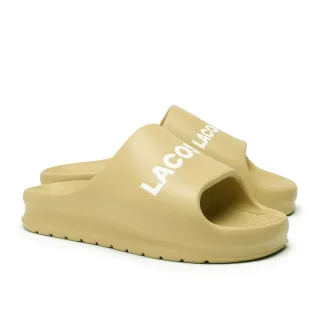 【LACOSTE】SERVE SLIDE 女鞋 厚底防水拖鞋 奶茶 外出拖鞋 室內拖鞋(47CFA0020_CJ2 24ss)