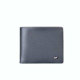 【BRAUN BUFFEL 德國小金牛】台灣總代理 波索-A 8卡男夾-藍色(BF519-313-NY)