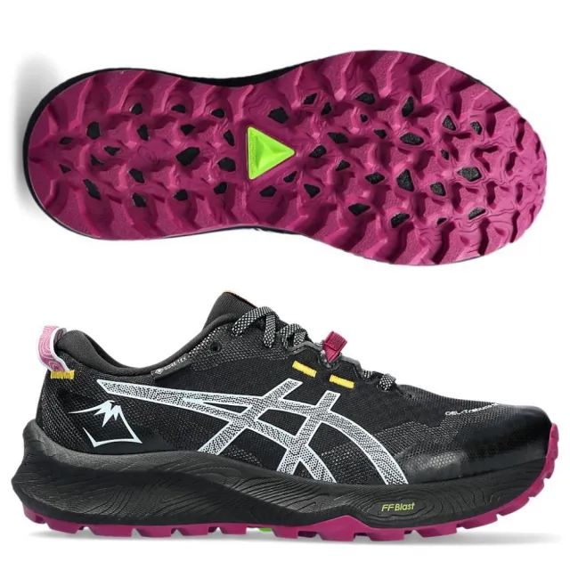 【asics 亞瑟士】GEL-TRABUCO 12 GTX 女款 越野 慢跑鞋 防水(1012B607-001-002 黑紫 黑 健行 GORE-TEX)