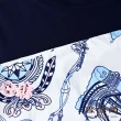 【MYVEGA 麥雪爾】高含棉彈力海洋風印花短洋裝-深藍(2024春夏新品)