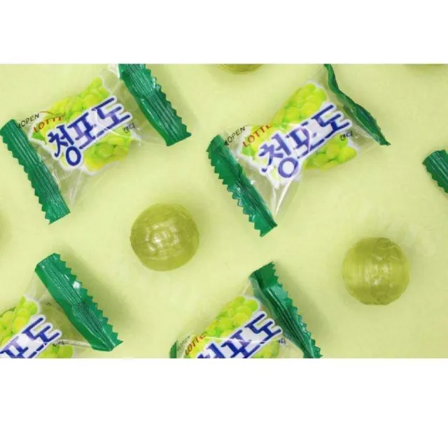 【Lotte 樂天】青葡萄糖果153公克/袋(X4袋)
