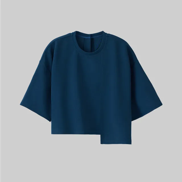 【giordano ladies】24SS_下擺高低剪裁短上衣(02344016)