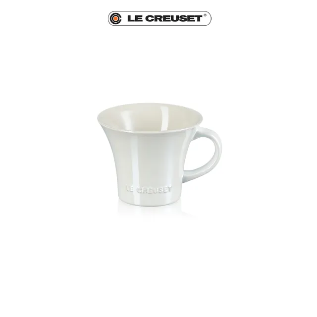 【Le Creuset】瓷器珠光薔薇英式午茶杯280ml(珠光藍/珠光粉/珠光白 3色選1)