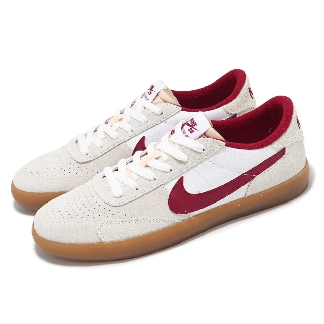 NIKE 耐吉NIKE 耐吉 休閒鞋 SB Heritage VULC 男鞋 白 紅 膠底 麂皮 復古 板鞋 滑板鞋(CD5010-100)