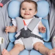 【air cossi】超透氣抗菌天絲坐墊_嬰兒推車枕頭(寶寶頭頸支撐款4m-3y-綁帶款-3色可選)