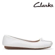 【Clarks】女鞋 Freckle Ice 全皮面對縫線設計蝴蝶結平底鞋 娃娃鞋(CLF54455C)