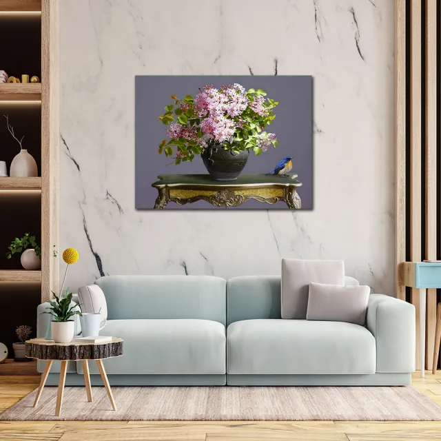 【御畫房】丁香花 國家一級畫師手繪油畫60×80cm(VF-152)