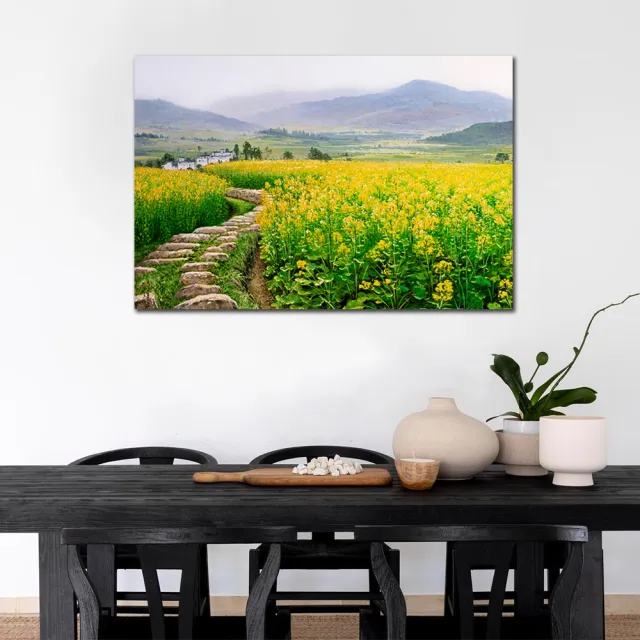 【御畫房】油菜花 國家一級畫師手繪油畫60×90cm(VF-82)