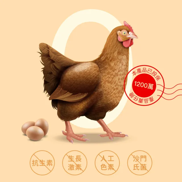 【禾野好食蛋】台灣金盞花飼養葉黃素雞蛋（紅蛋）-30枚x1箱（1800g±5%/箱）(安心蛋_常溫配送_葉黃素雞蛋)