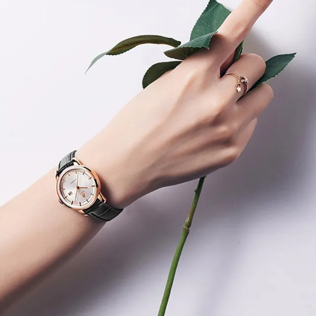 【E.BOREL 依波路】雅麗系列 優雅機械錶 女錶 手錶(LGR5690-212BK)