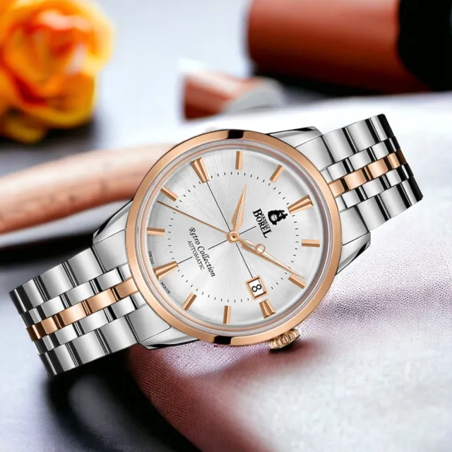 【E.BOREL 依波路】復古系列 正裝 機械錶 男錶 手錶(GBR8580-214)