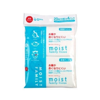 【GOOD LIFE 品好生活】日本製 Moist保濕袋裝面紙（4包入）(日本直送 均一價)