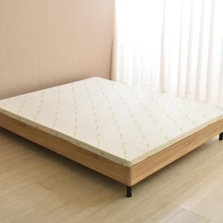【LooCa】【買床送枕】防蹣抗敏5cm益生菌泰國乳膠床墊-單大3.5尺(共兩色-送枕X1)