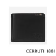 【Cerruti 1881】限量2折 義大利頂級小牛皮6卡短夾皮夾 CEPU05655M 全新專櫃展示品(黑色 贈原廠送禮提袋)