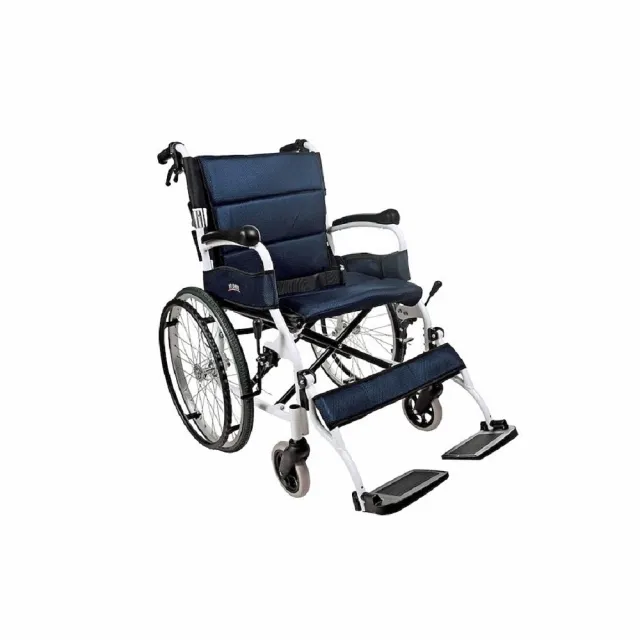 【海夫健康生活館】頤辰 輪椅-B款 鋁合金 輕量化/中輪/抬腳輪椅 深紅深藍二色可選(YC-615)