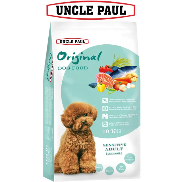 【UNCLE PAUL】保羅叔叔田園生機狗食 10kg 低敏成犬 室內犬(成犬 老犬 熟齡犬 狗飼料 寵物飼料)