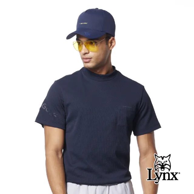 【Lynx Golf】首爾高桿風格！男款合身版日本進口面料吸汗速乾短袖圓領POLO衫/高爾夫球衫(三色)