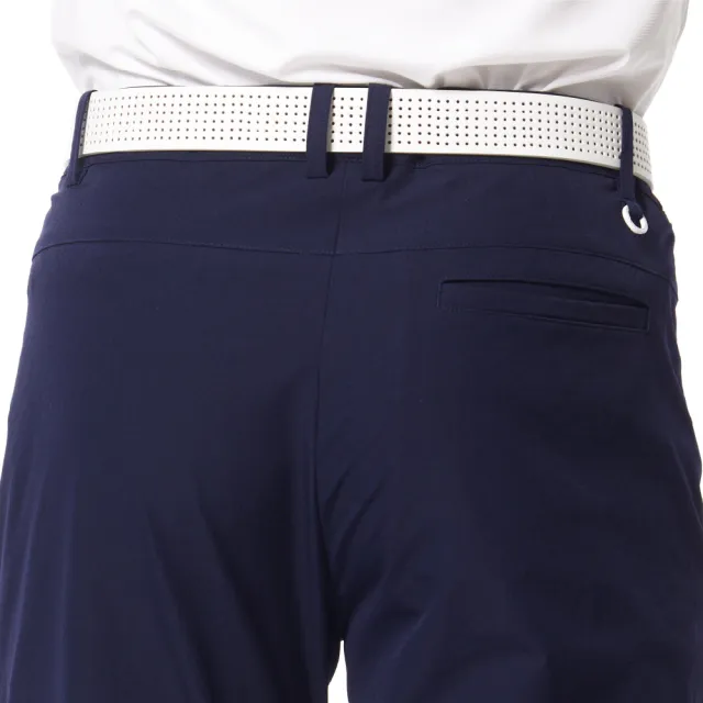 【Lynx Golf】首爾高桿風格！男款彈性舒適腿袋設計 造型拉片拉鍊口袋平口休閒長褲(三色)