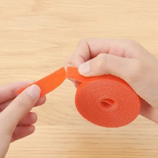 【MUJI 無印良品】附裁線束繩帶/橘 裁線間距約50mm.全長3m.寬15mm