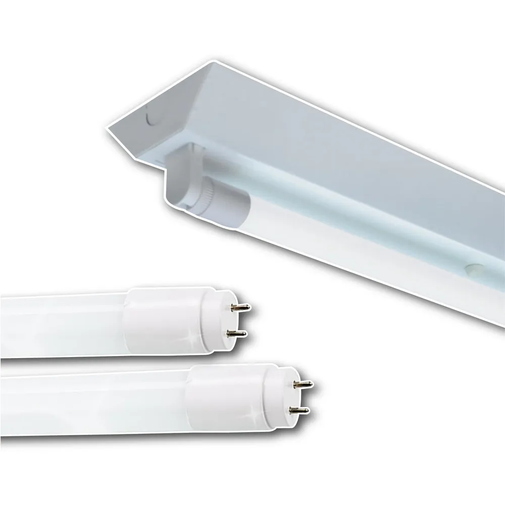 【台灣CNS認證 台灣製造】3入 LED山型燈具 單管 4尺 LED 燈管 雙端入電(白光/中性光/黃光)