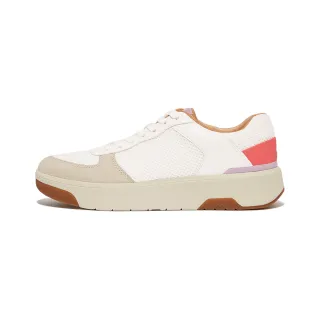 【FitFlop】全新 RALLY EVO 皮革/網布/麂皮休閒鞋-女(白色/紫丁香色/玫瑰珊瑚色)