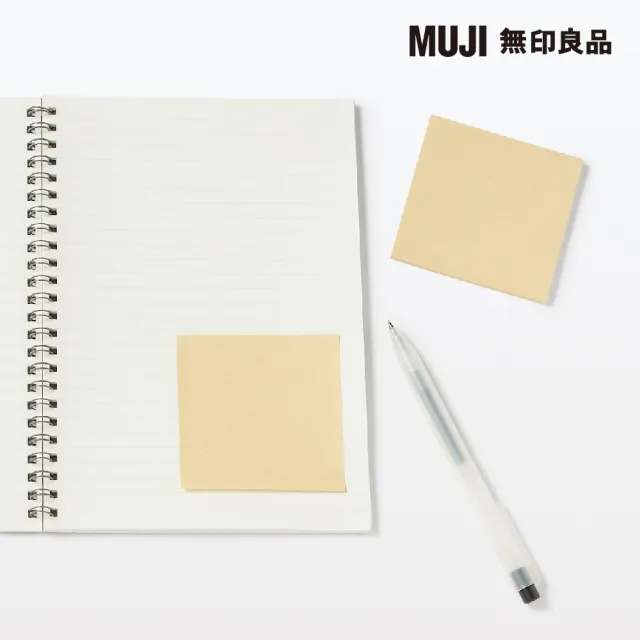 【MUJI 無印良品】便利貼/整面可黏貼式/75×75 原色.30張