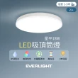 【Everlight 億光】2入組 LED 18W星平 防水吸頂筒燈(白光/黃光)