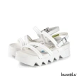 【bussola】Capri 簡約幾何流線輕量厚底涼鞋(白色)
