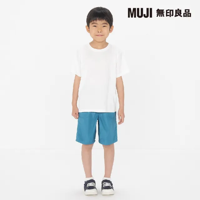 【MUJI 無印良品】兒童棉混聚酯纖維圓領短袖T恤(共6色)