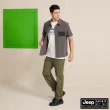 【JEEP】男裝 抗撕裂多口袋工裝長褲(綠色)