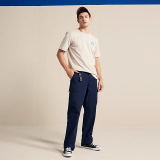 【JEEP】男裝 率性休閒口袋工作褲(深藍)