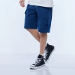 【JEEP】男裝 防潑水設計口袋工作短褲(深藍)