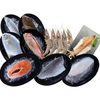 【頤珍鮮物】澎派海鮮大賞時令鮮魚(豪華大組合2110g±10%  海鮮 鮮魚 生鮮 時令 時令魚 海產 水產)