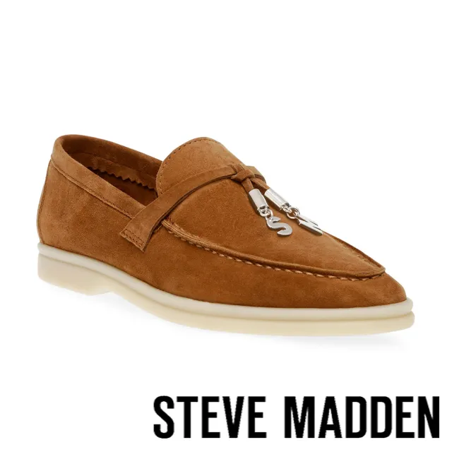 【steve madden】PORTLAND 絨面金屬吊飾樂福鞋(卡其色)