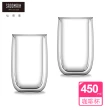 【SADOMAIN 仙德曼】雙層玻璃咖啡杯450ml-2入組(咖啡杯/對杯組)
