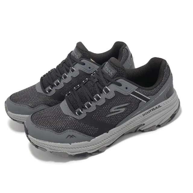 SKECHERS 越野跑鞋 Go Run Trail Altitude 2.0 男鞋 黑灰 入門款 避震 郊山 運動鞋(220754-BKGY)