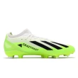 【adidas 愛迪達】足球鞋 X Crazyfast.3 FG 男鞋 白 綠 針織 緩震 抓地 短草地 運動鞋 愛迪達(HQ4534)