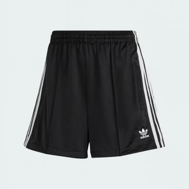 【adidas 愛迪達】短褲 女款 運動褲 三葉草 FIREBIRD SHORT 黑 IU2425