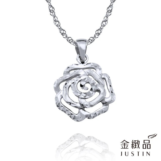 金緻品 永生玫瑰 PT950鉑金墜子(玫瑰 花墜 優雅 時尚 年輕 白金墜子 白金墜飾 山茶花 簍空)