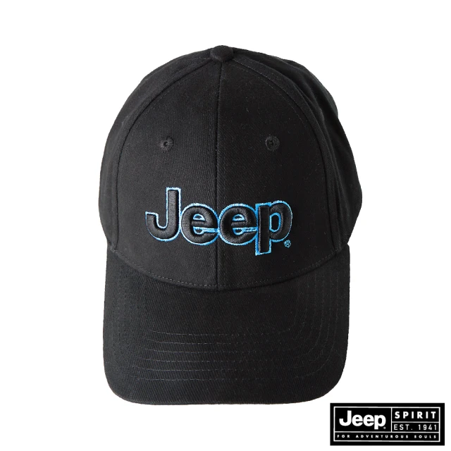 JEEP 經典品牌LOGO車頭燈刺繡棒球帽(深藍)品牌優惠