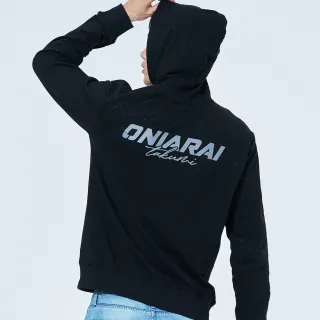 【BLUE WAY】男裝 極致工藝文字LOGO連帽 長袖 上衣-鬼洗