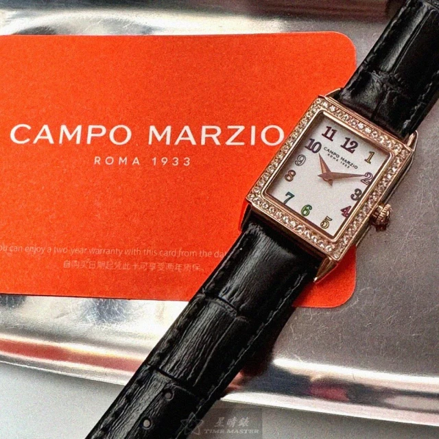 CAMPO MARZIOCAMPO MARZIO CampoMarzio手錶型號CMW00010(白色錶面玫瑰金錶殼深黑色真皮皮革錶帶款)