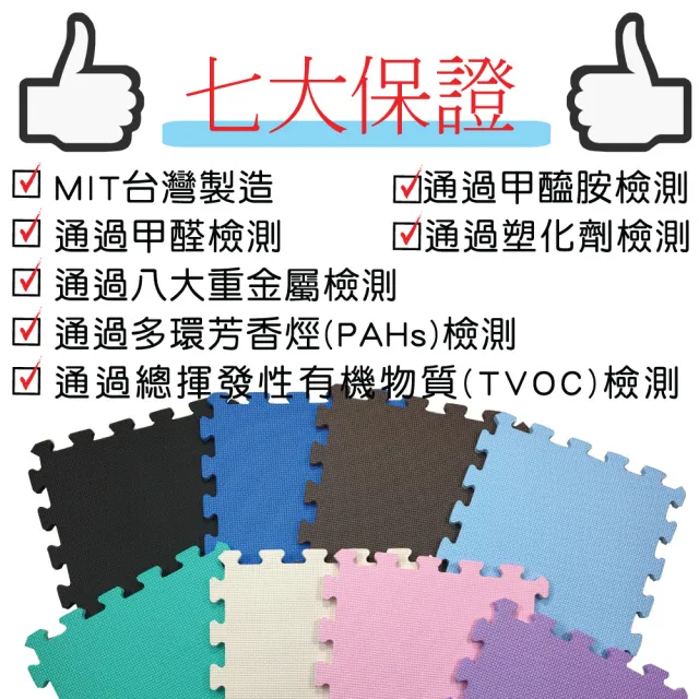【PMU必美優】EVA舒柔巧拼地墊-32x32公分(藍色108片-約3坪)