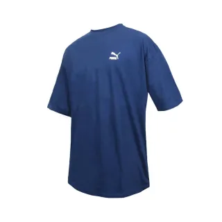 【PUMA】BETTER CLASSICS 男流行系列寬版短袖T恤-歐規 慢跑 上衣 丈青白(62131515)