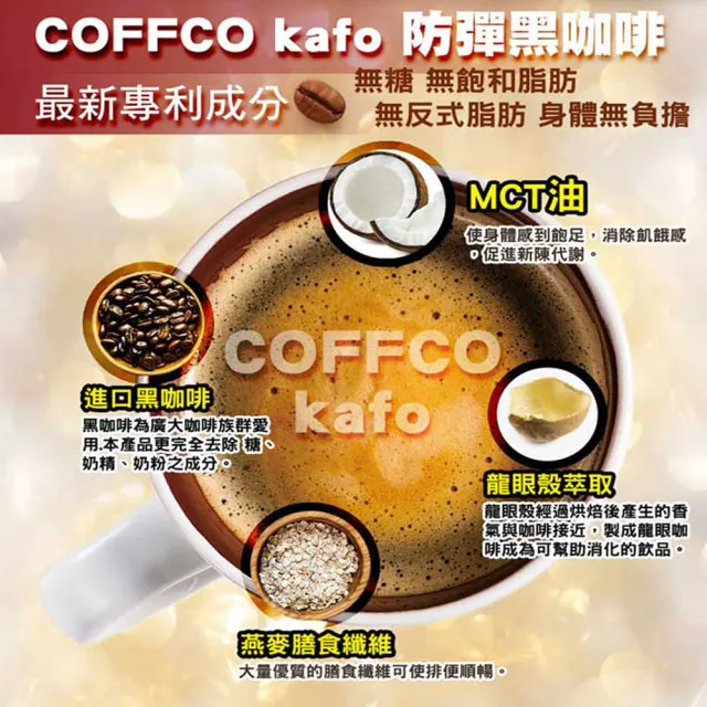 【COFFCO】蘇逸洪推薦世界發明金獎防彈黑咖啡*3盒(7包/盒)