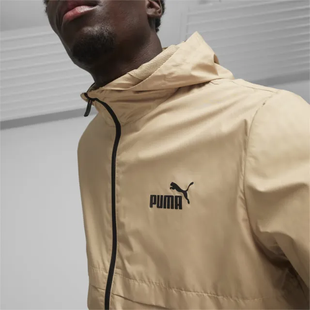 【PUMA】外套 男款 運動外套 風衣外套 歐規 Ess 卡其 84748483