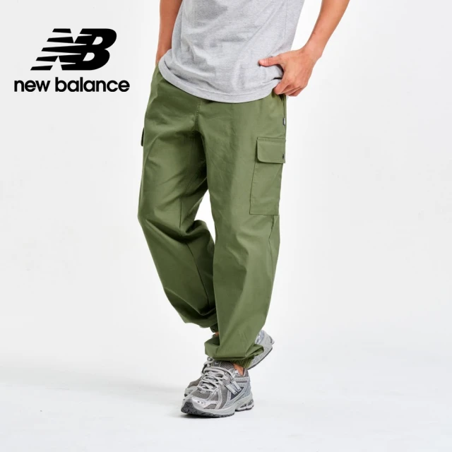 NEW BALANCE NB 工裝風大口袋長褲_男性_軍綠色_AMP41579DEK(亞版 版型正常)