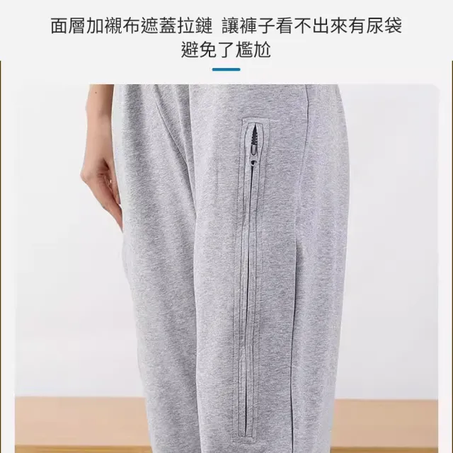 【挪威森林】2入棉質尿袋隱藏褲 造廔褲 雙口袋隱藏式尿袋褲(新升級親膚透氣舒適不悶 老人病人照護褲)