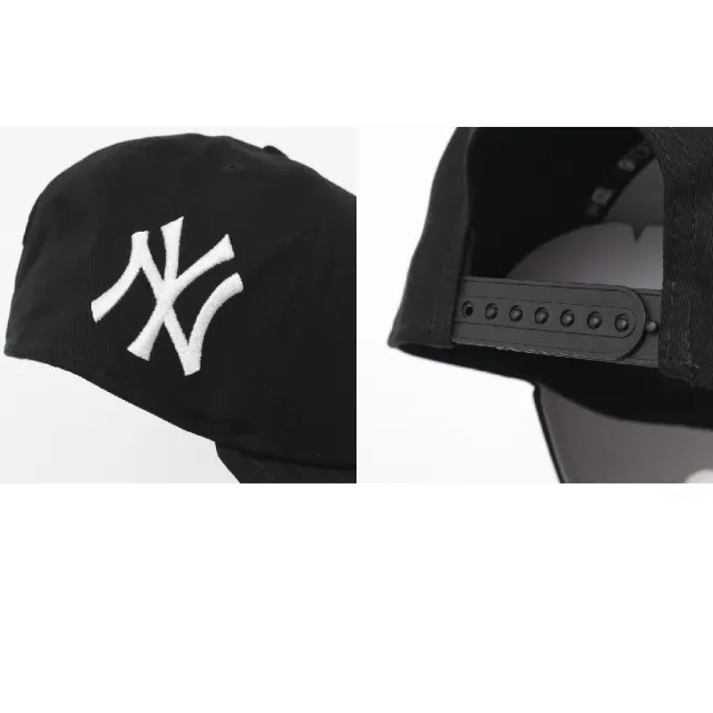 【NEW ERA】棒球帽 AF Script MLB 黑白 940帽型 可調式帽圍 紐約洋基 NYY 帽子 老帽(NE60350765)